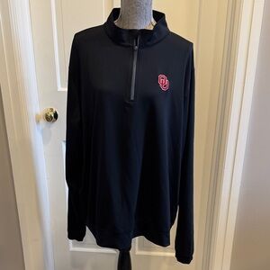 Turtleson OU Men's Black Zip-Up Sweater